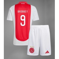 Maglia Calcio Ajax Brian Brobbey #9 Prima Divisa Bambino 2024-25 Manica Corta (+ pantaloncini)